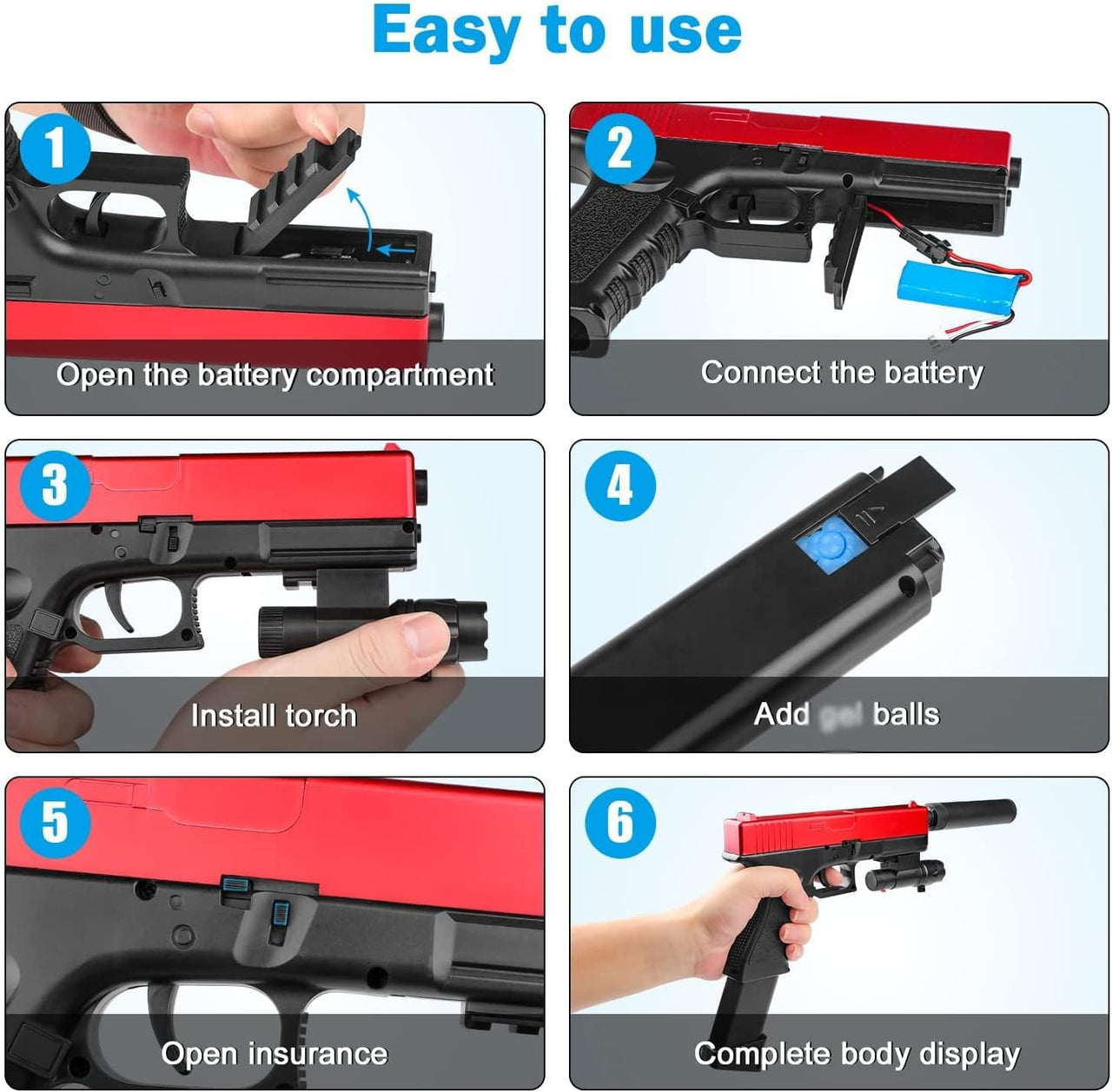 Electric Gel Blaster MP5 with 30,000 Gel Balls