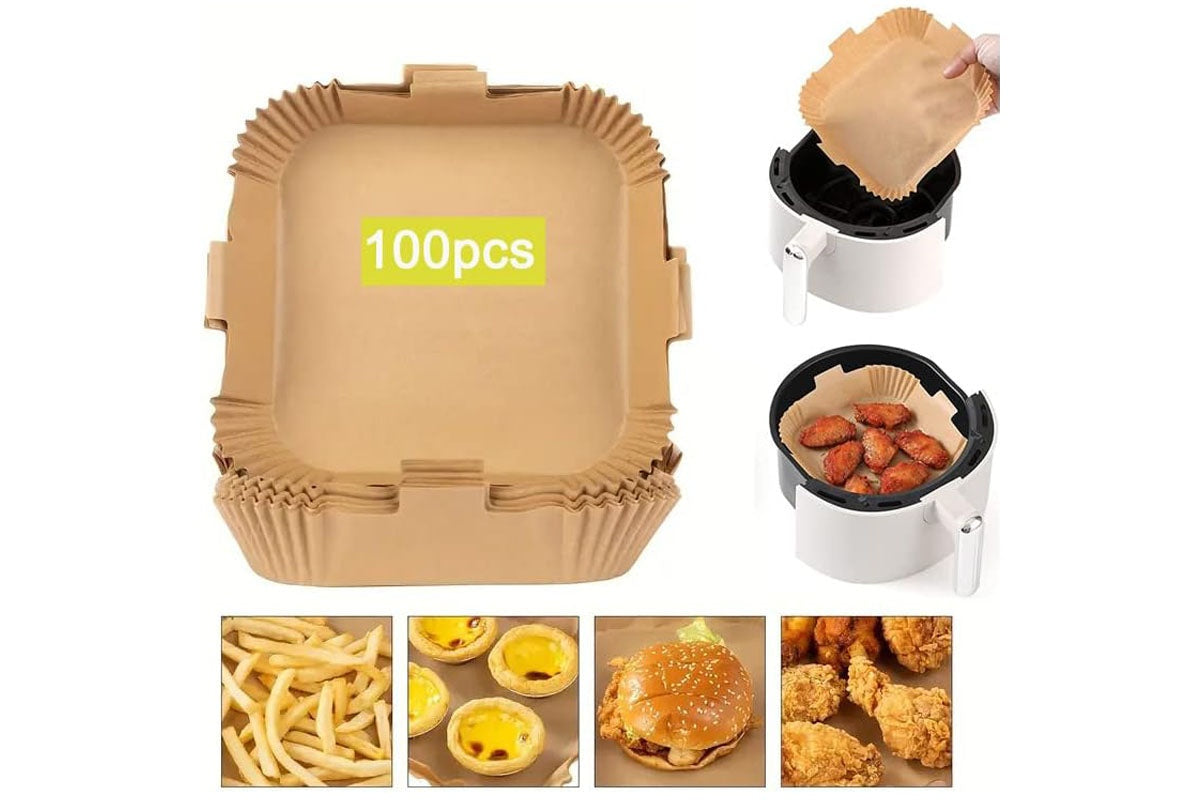 Air fryer liners used for baking and grilling
