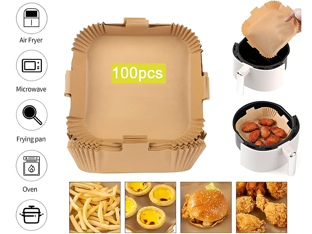Air Fryer Disposable Paper Liner Non-Stick Air Fryer Paper Liner 100pcs