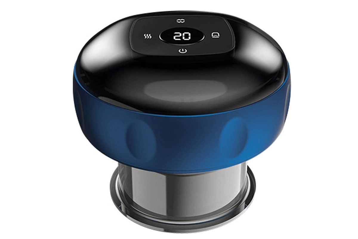 Blue cupping machine packaging