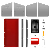 Thumbnail for Close-up of galvanised metal frame and vents