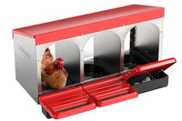 Thumbnail for Nesting box chicken hen 3 compartment with red finish