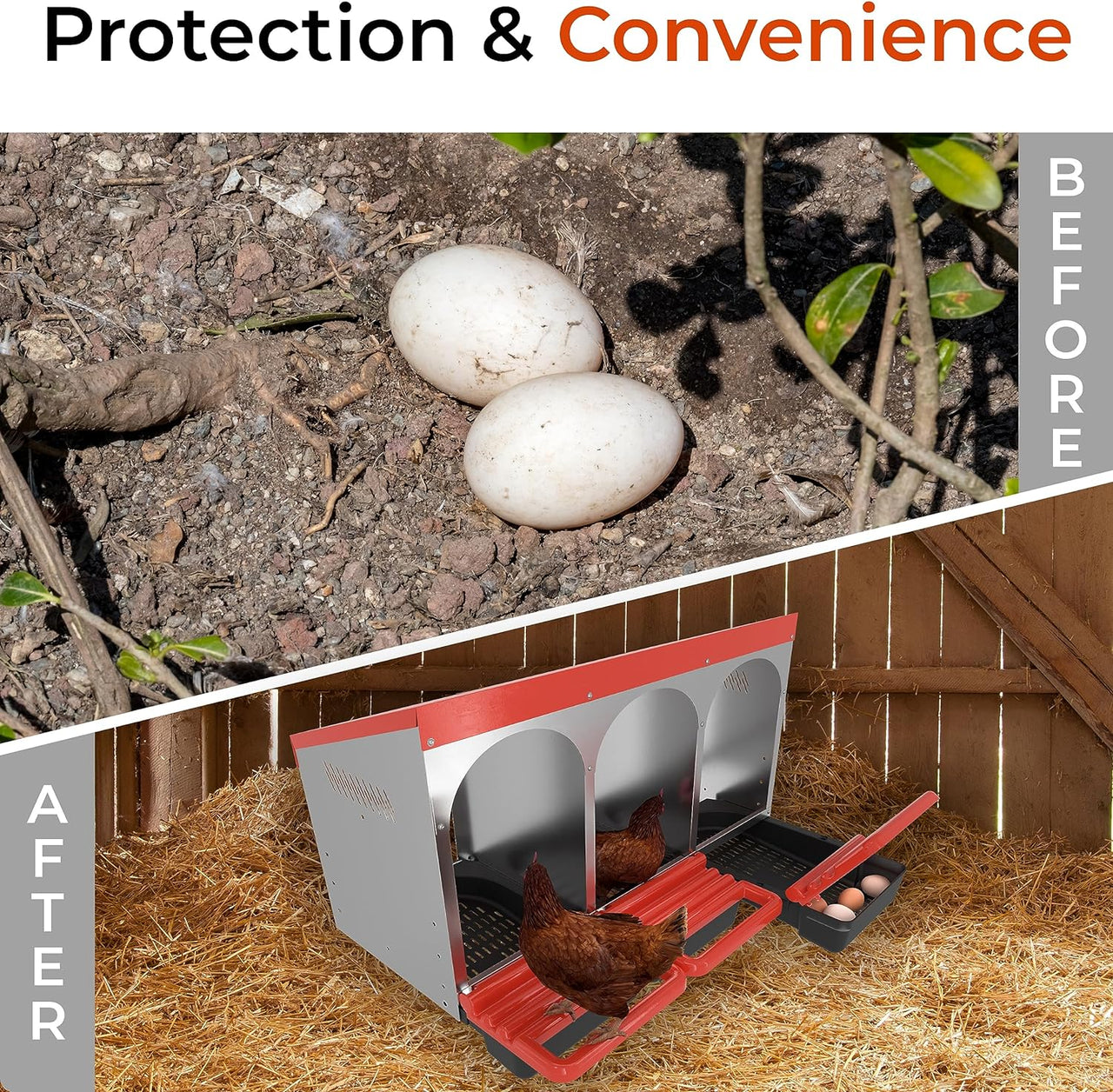 Chicken nesting box wall mount design