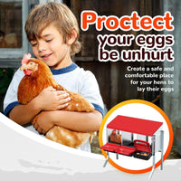 Thumbnail for Chicken nesting box installed on floor