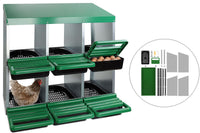 Thumbnail for Nesting Box Chicken Hen Roll Away Laying Nest Boxes Chook Brooder 6 Compartment