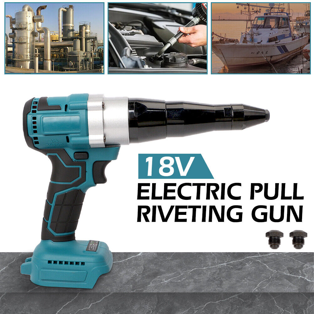 18V Electric Cordless Rivet gun Nut Riveting Tool Brushless Drive