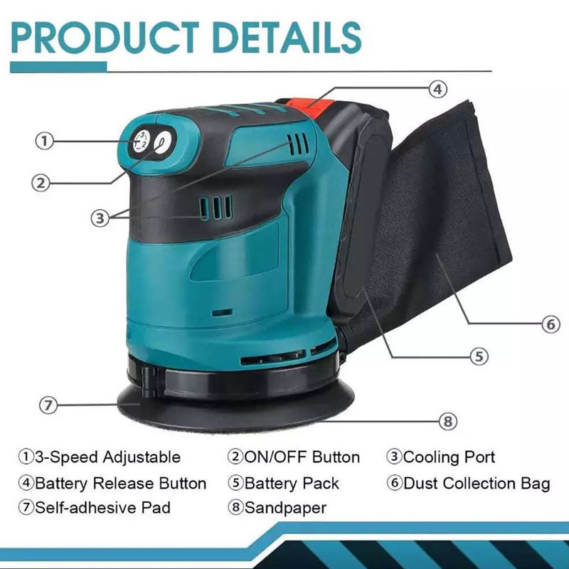 Orbital sander compact and portable design