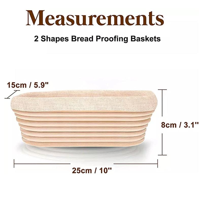 Bread proofing basket set components