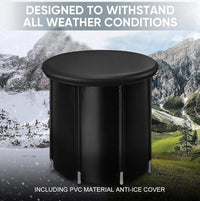 Thumbnail for Athlete sitting in portable ice bath