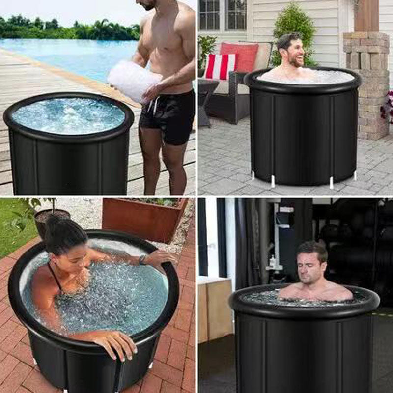 Ice bath tub folded for storage