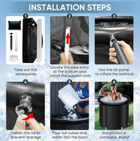Thumbnail for Ice bath tub with easy flow drainage tap