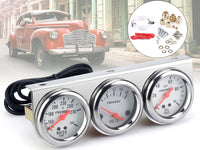 Thumbnail for 52mm Triple Kit Water Temperature Gauge Voltmeter Oil Pressure Gauge