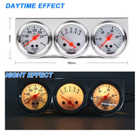 Thumbnail for 52mm Triple Kit Water Temperature Gauge Voltmeter Oil Pressure Gauge