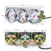 Thumbnail for 52mm Triple Kit Water Temperature Gauge Voltmeter Oil Pressure Gauge