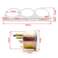 Thumbnail for 52mm Triple Kit Water Temperature Gauge Voltmeter Oil Pressure Gauge