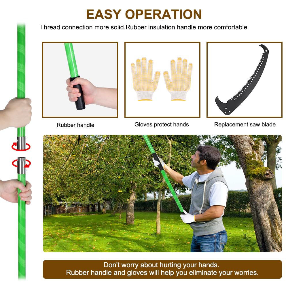 Detachable Pole Pruning Saw 8m Tree Trimmer Saw Shearing
