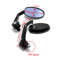Thumbnail for Side view of oval motorcycle mirror