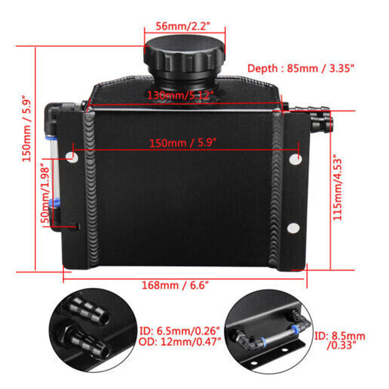 Radiator Overflow Tank Coolant Kit 1L