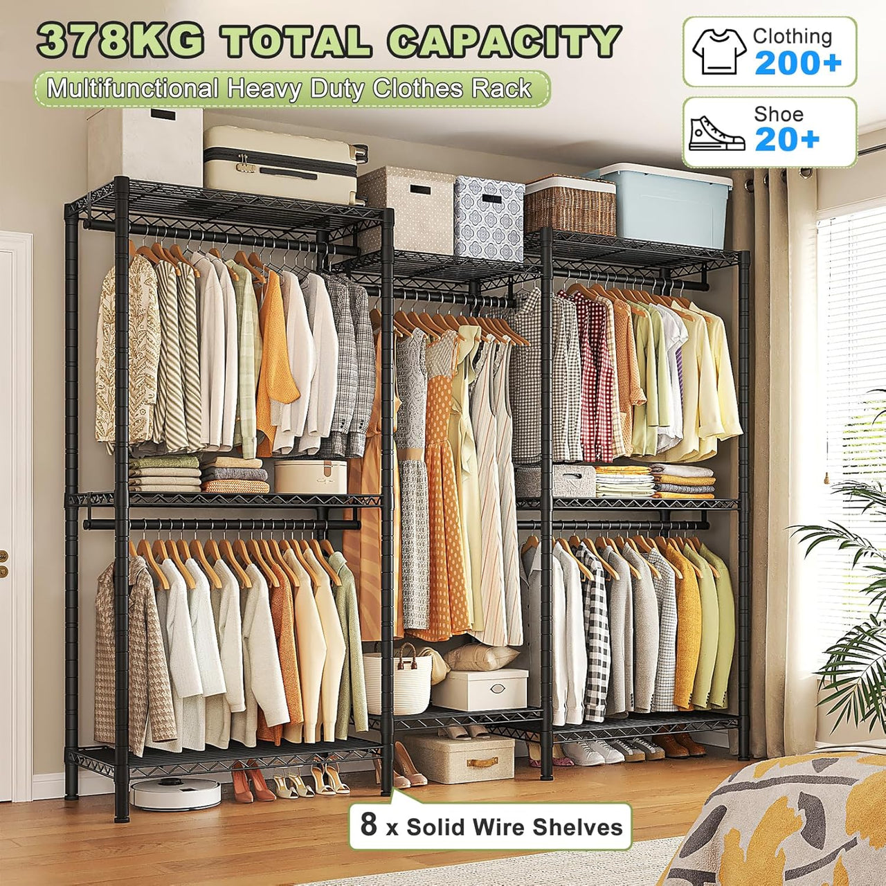 Metal Wardrobe Clothes Rack