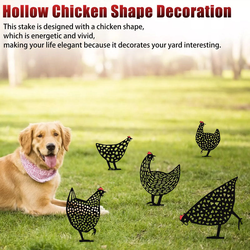 Garden Ornaments Chicken Decoration Stake