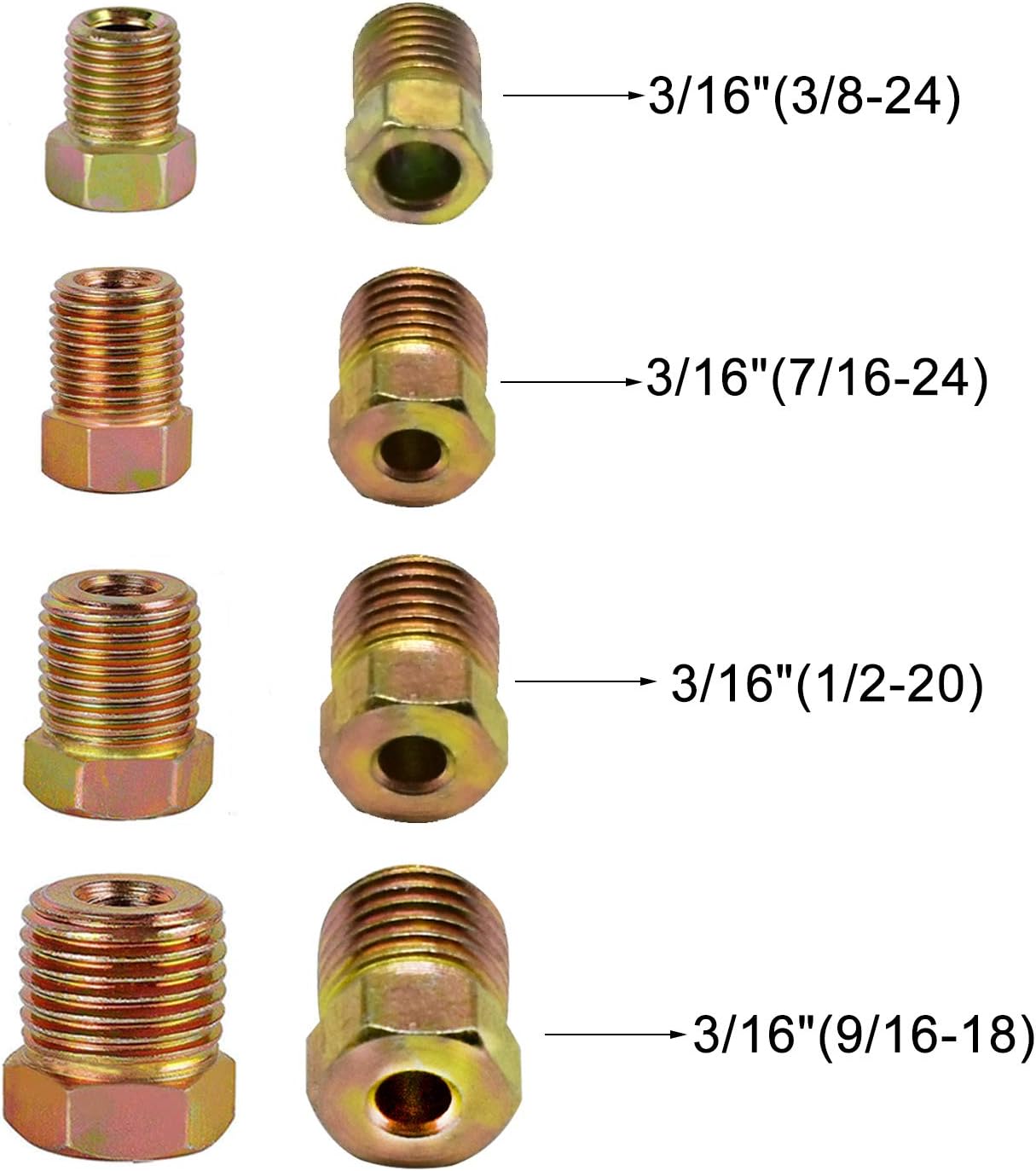Brake Line Tubing Kit 3/16" OD 25 FT Coil Roll with Fittings
