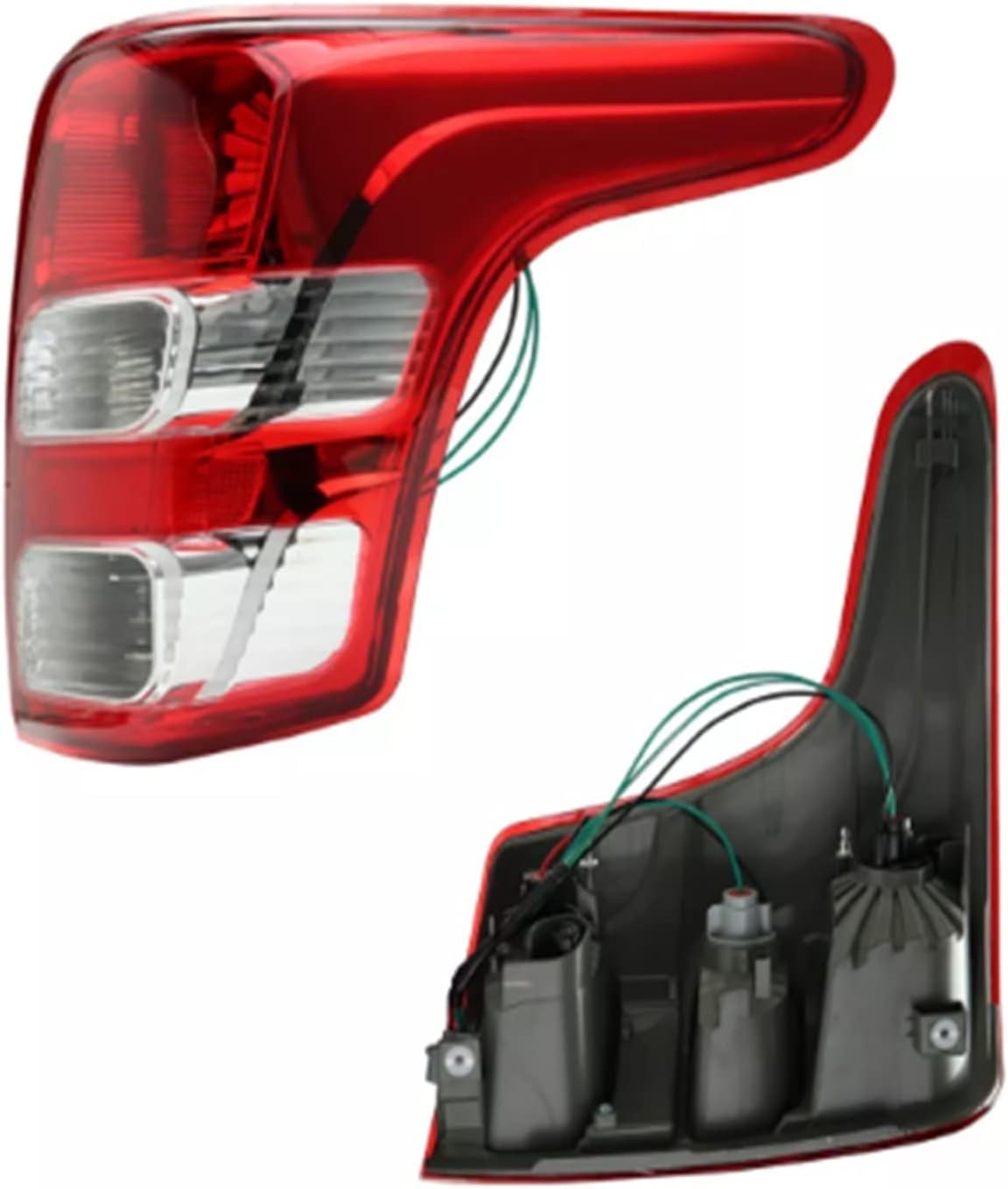 Durable plastic shell on left tail light