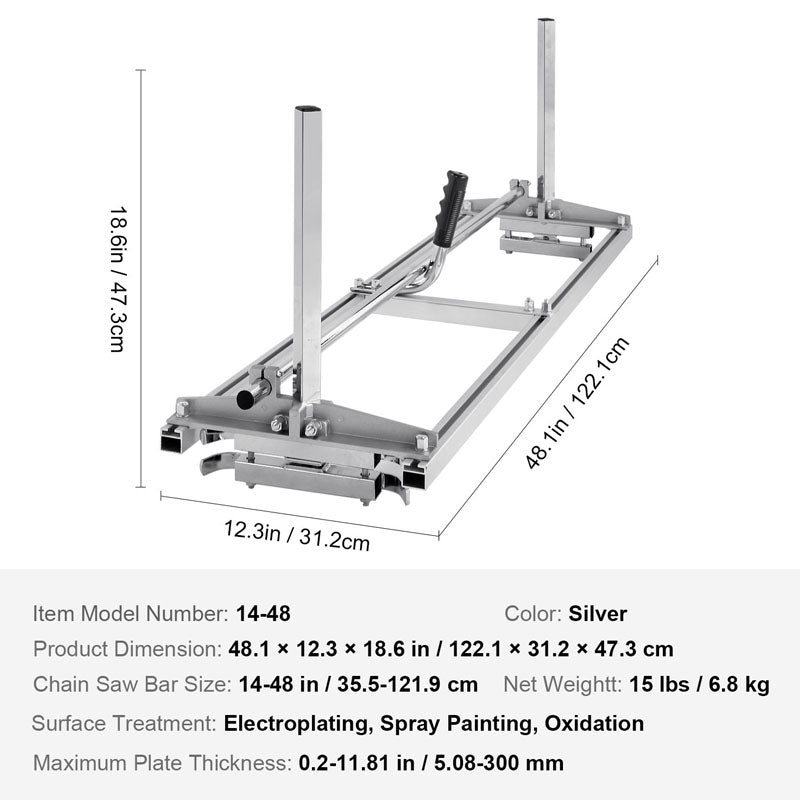 Portable Chainsaw Mill with included assembling tools