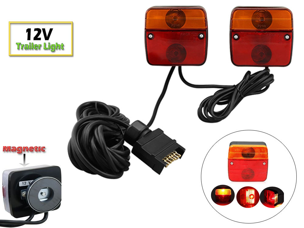 Trailer Light 12V Magnetic Safety Light Indicator Tail lights
