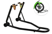Thumbnail for Black motorcycle paddock stand front view