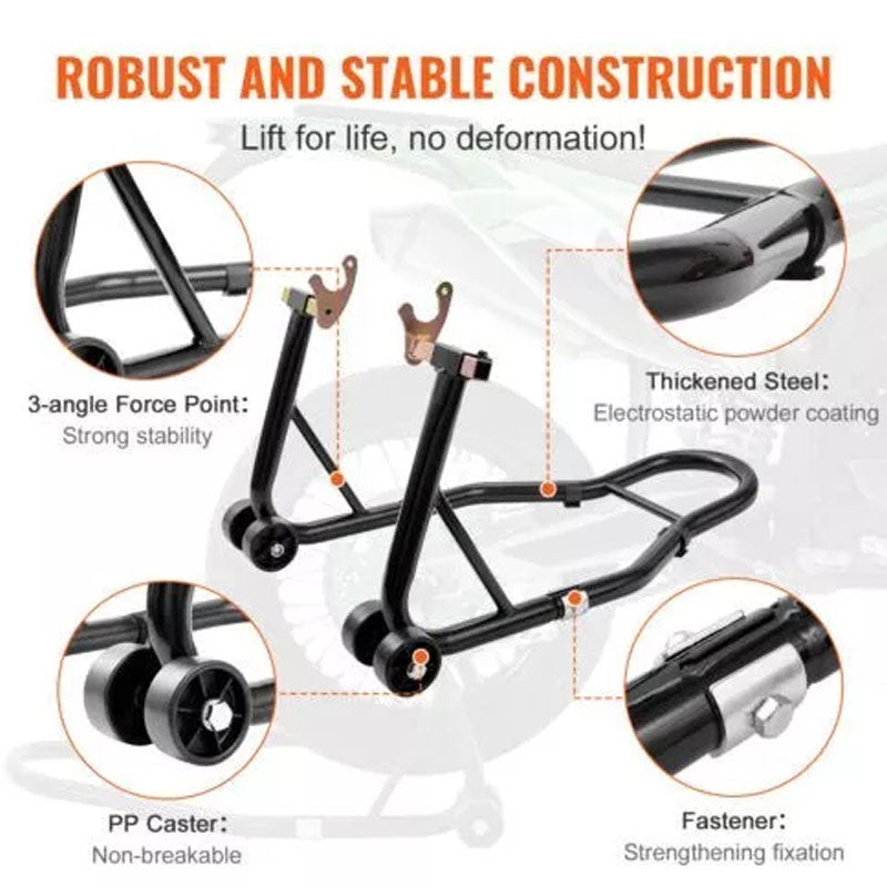 Stand showing adjustable tire width