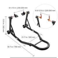 Thumbnail for Motorcycle stand lifting rear wheel off ground