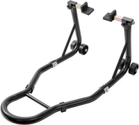 Thumbnail for Four 3-inch casters on motorcycle rear stand