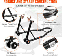 Thumbnail for Motorcycle rear stand assembled with detailed guide