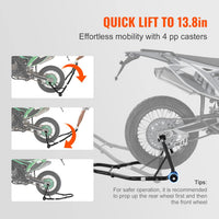 Thumbnail for Motorcycle stand supporting bike for maintenance