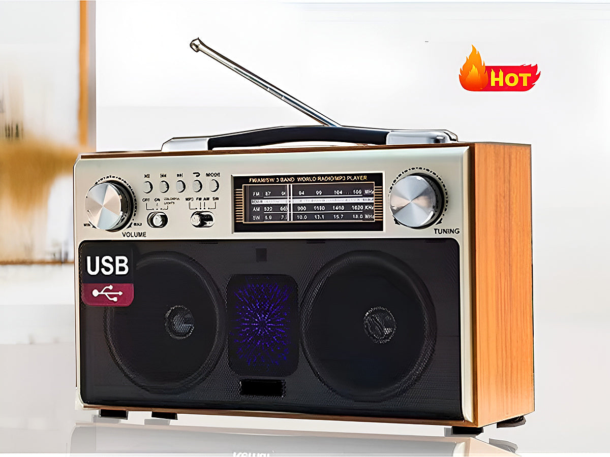 Multi Band Vintage FM Radio Speaker Bluetooth