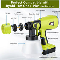 Thumbnail for Cordless Paint Spray Gun for Ryobi Battery
