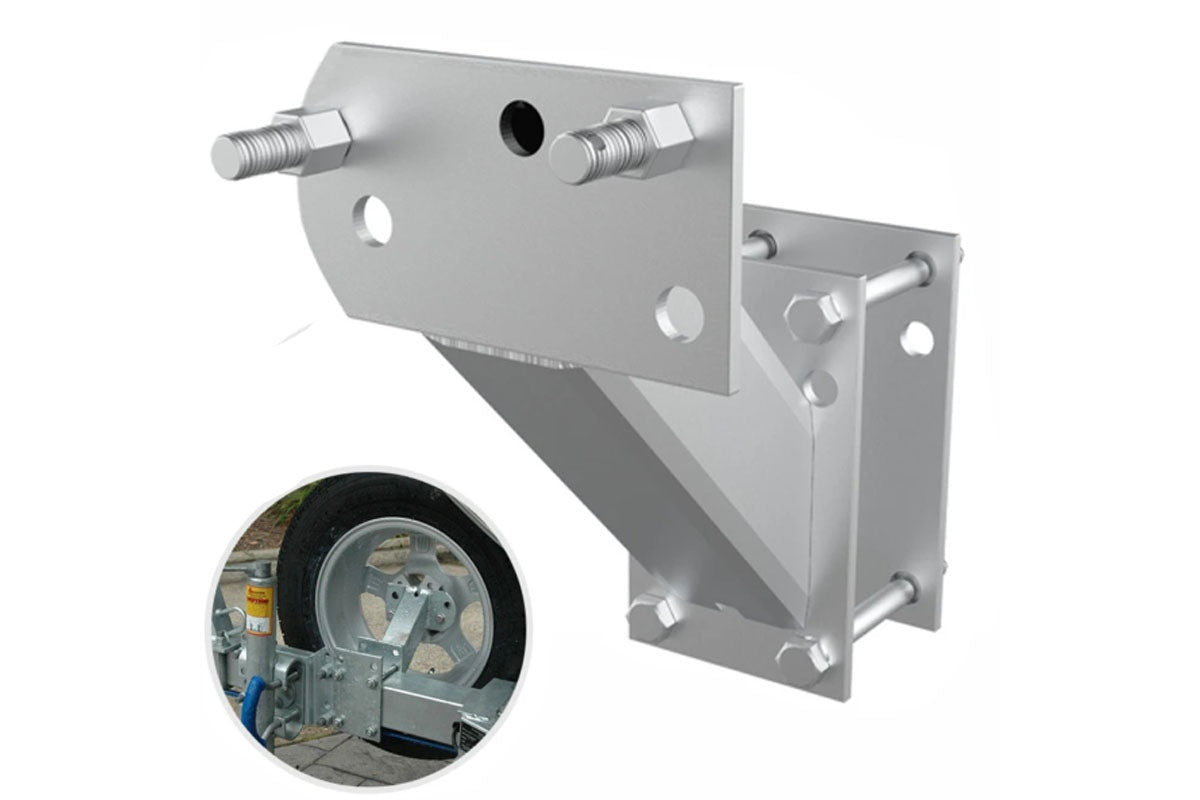 Trailer tyre carrier with mounting screws