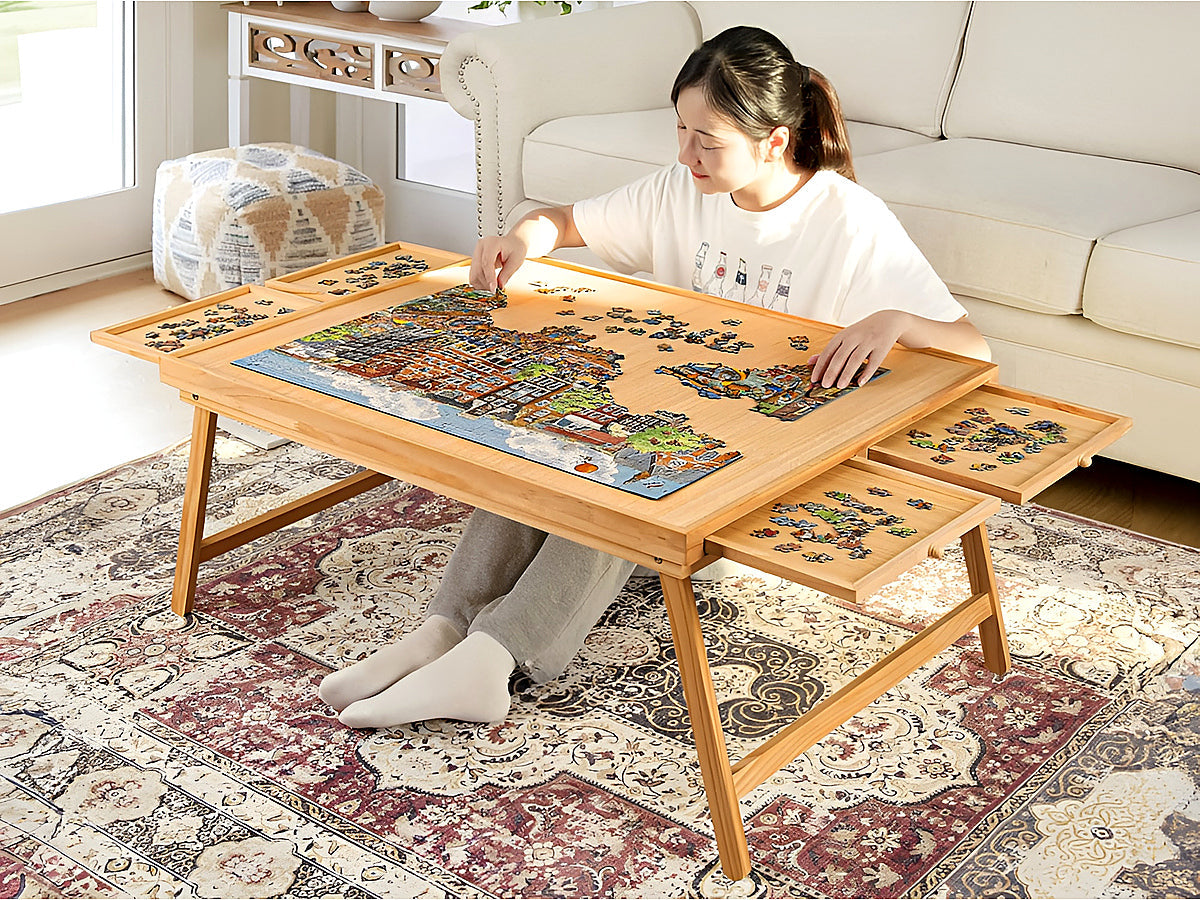 Puzzle Table Craft Board Game Table Jigsaw Game Table 1500 Piece