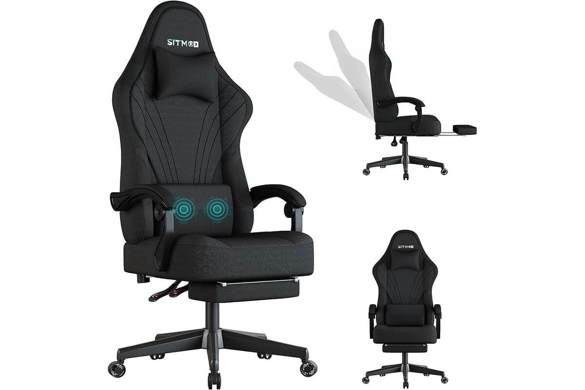 Side view with recline and footrest extended