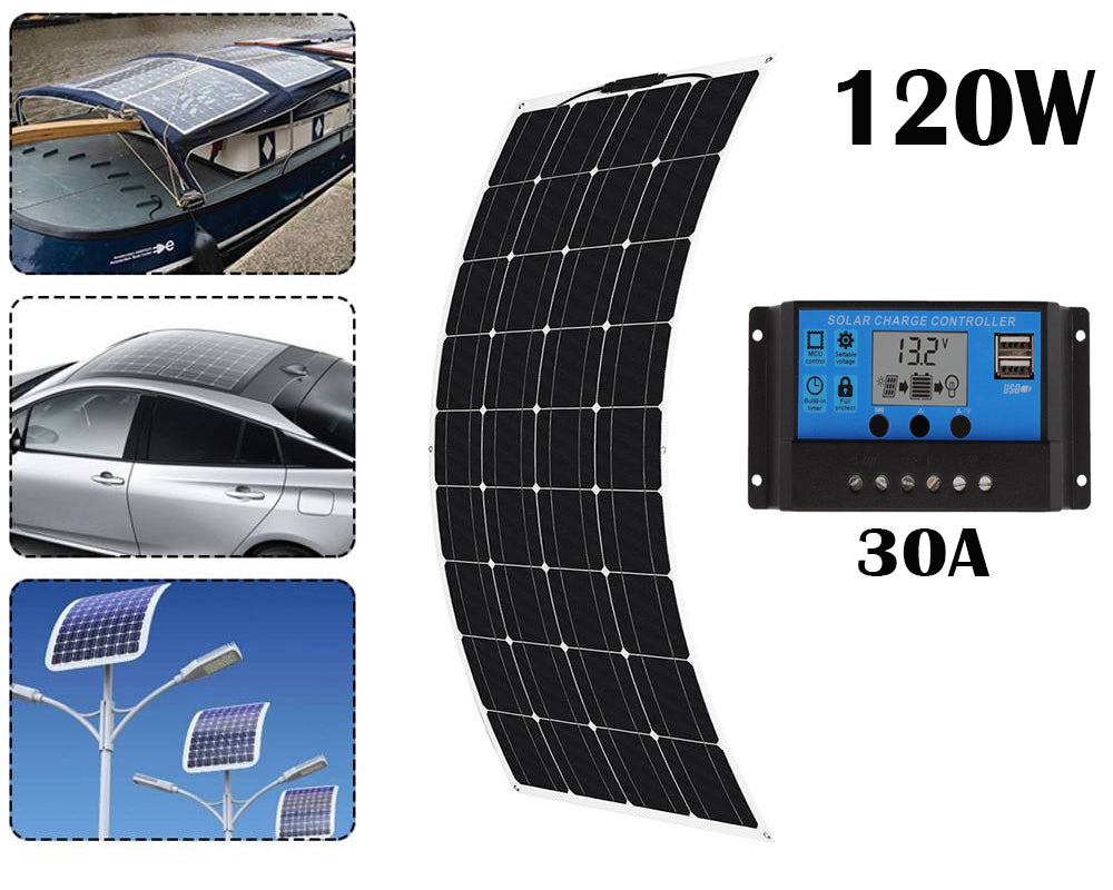 120W Solar Panel with Solar Controller