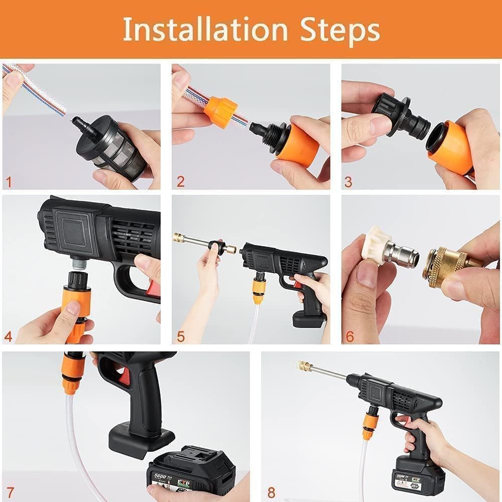 Car Washer Pressure Washer Kit Rechargeable