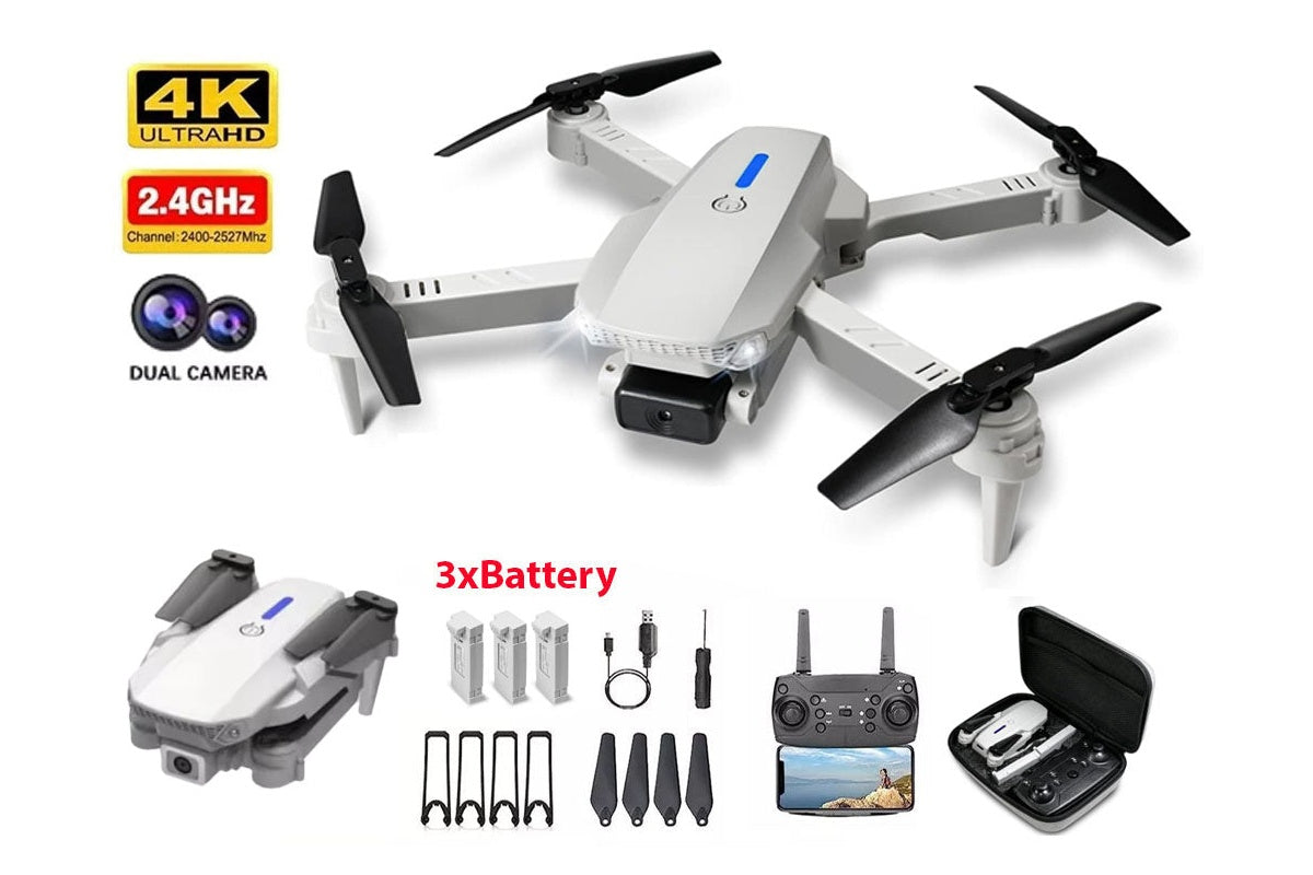 Drone flying showing 4K HD camera angle