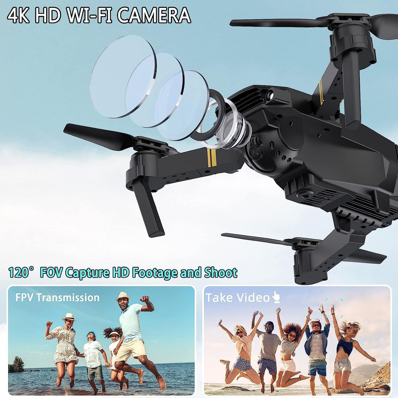 Drone With Camera and Battery