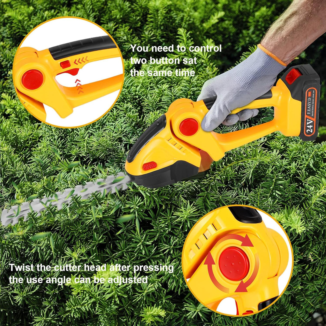 Hedge Trimmer Lawn Mower 2 in 1