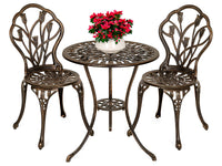 Thumbnail for 2-Seater Cast Aluminium Bistro Set Patio Furniture Sets