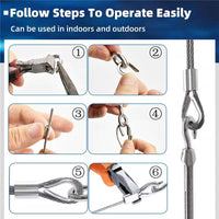 Thumbnail for 30M Stainless Steel Wire Rope Cable Kit
