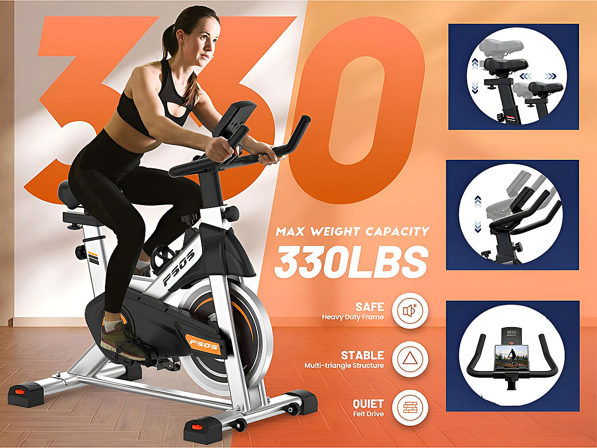 Adjustable Exercise Bike Spin Bike Heavy Duty
