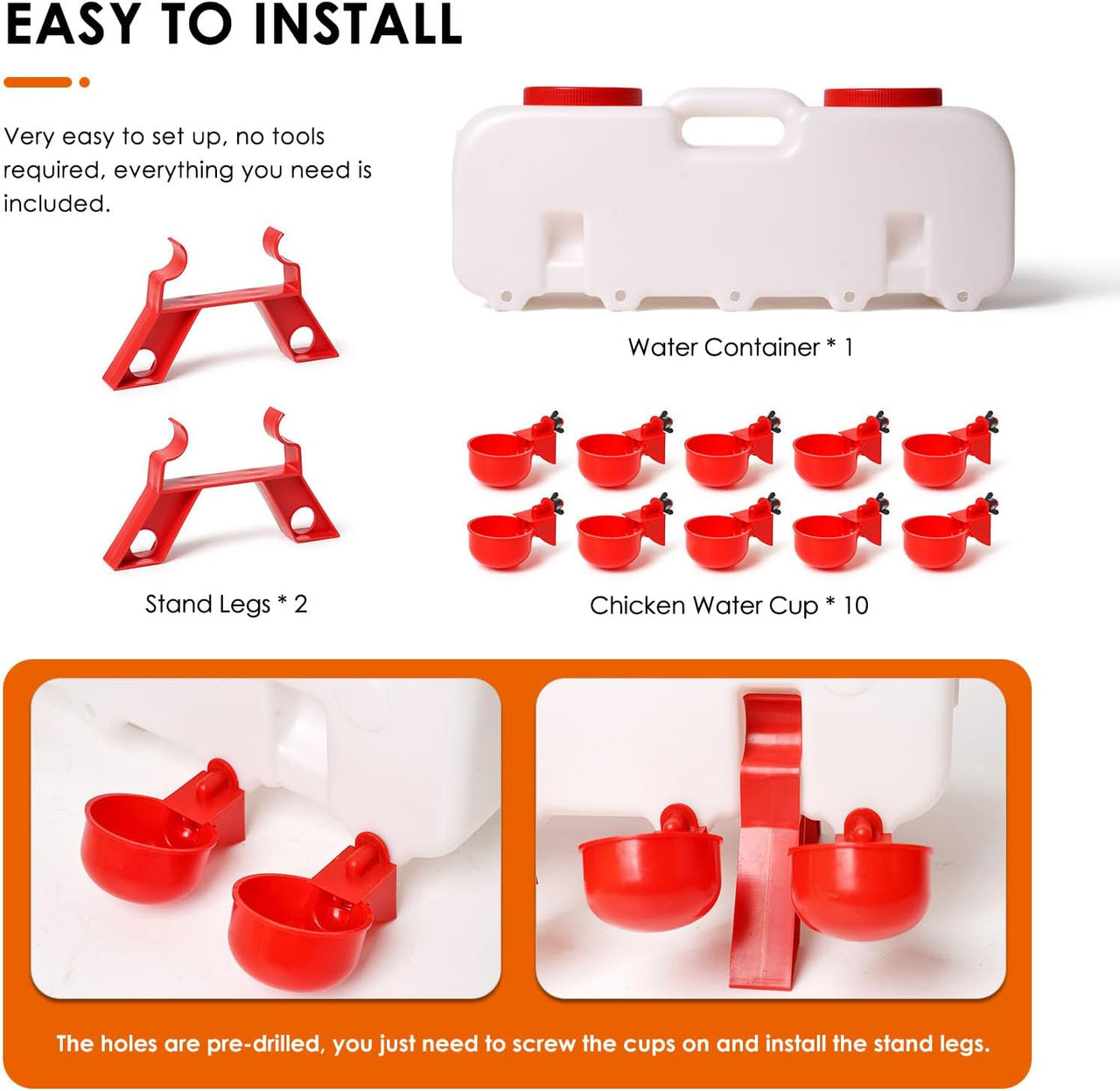 Chicken Water Feeder 10L