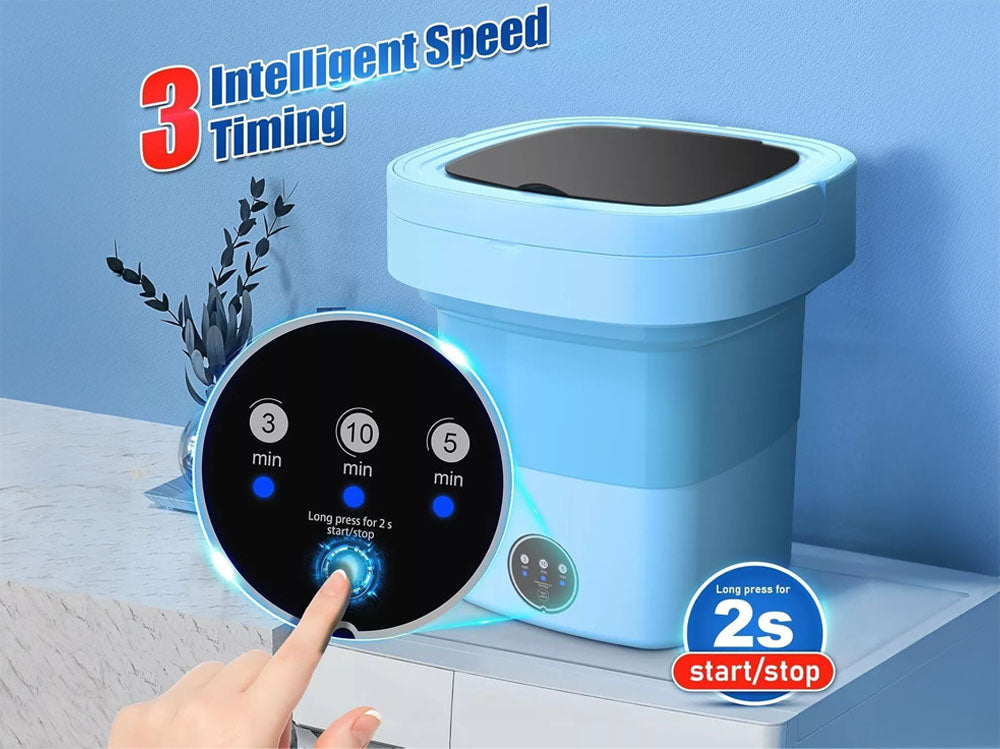 Washing Machine 8L Portable Foldable Collapsible Laundry Bucket