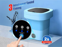Thumbnail for Washing Machine 8L Portable Foldable Collapsible Laundry Bucket